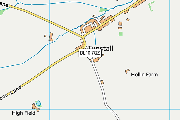 DL10 7QZ map - OS VectorMap District (Ordnance Survey)