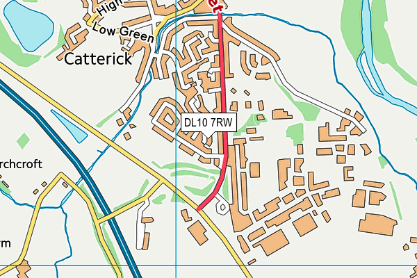 DL10 7RW map - OS VectorMap District (Ordnance Survey) DL10 7RW map - OS VectorMap District (Ordnance Survey)
