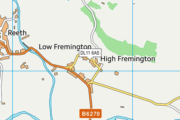 DL11 6AS map - OS VectorMap District (Ordnance Survey) DL11 6AS map - OS VectorMap District (Ordnance Survey)