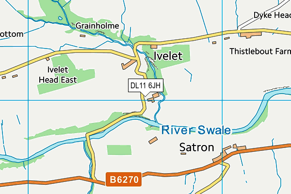DL11 6JH map - OS VectorMap District (Ordnance Survey) DL11 6JH map - OS VectorMap District (Ordnance Survey)