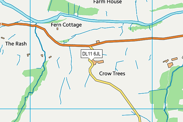 DL11 6JL map - OS VectorMap District (Ordnance Survey) DL11 6JL map - OS VectorMap District (Ordnance Survey)
