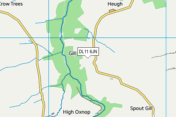 DL11 6JN map - OS VectorMap District (Ordnance Survey) DL11 6JN map - OS VectorMap District (Ordnance Survey)