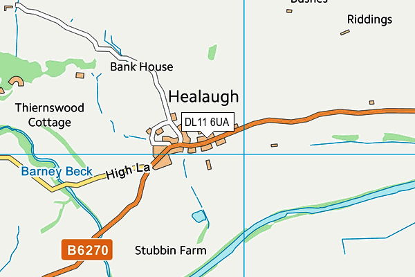 DL11 6UA map - OS VectorMap District (Ordnance Survey) DL11 6UA map - OS VectorMap District (Ordnance Survey)