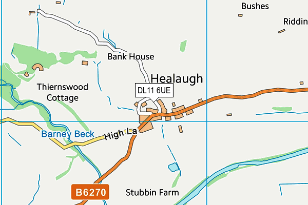 DL11 6UE map - OS VectorMap District (Ordnance Survey) DL11 6UE map - OS VectorMap District (Ordnance Survey)
