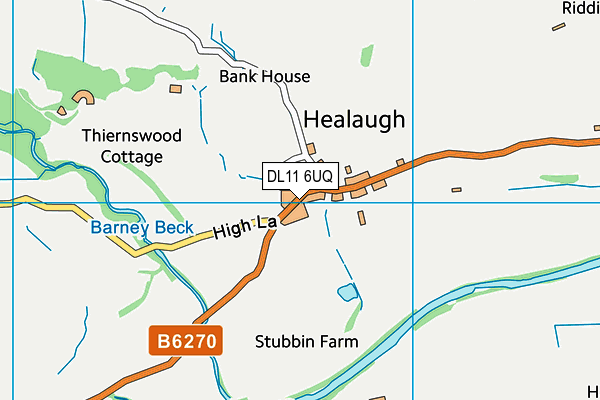 DL11 6UQ map - OS VectorMap District (Ordnance Survey) DL11 6UQ map - OS VectorMap District (Ordnance Survey)