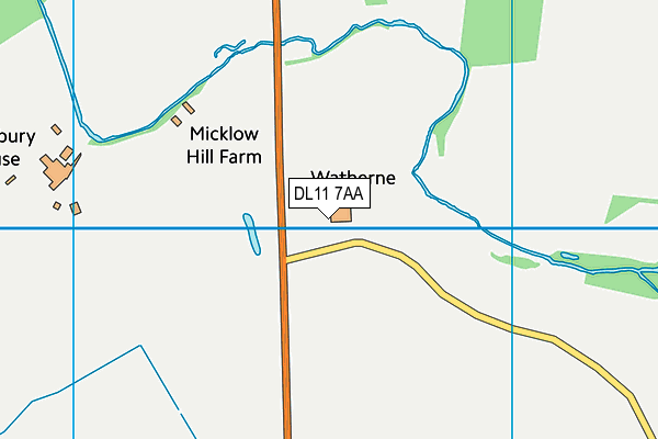 DL11 7AA map - OS VectorMap District (Ordnance Survey) DL11 7AA map - OS VectorMap District (Ordnance Survey)
