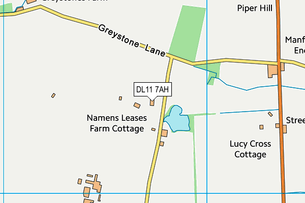 DL11 7AH map - OS VectorMap District (Ordnance Survey) DL11 7AH map - OS VectorMap District (Ordnance Survey)