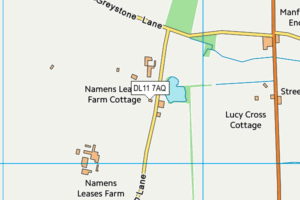 DL11 7AQ map - OS VectorMap District (Ordnance Survey) DL11 7AQ map - OS VectorMap District (Ordnance Survey)