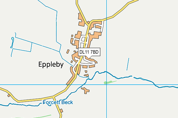 DL11 7BD map - OS VectorMap District (Ordnance Survey) DL11 7BD map - OS VectorMap District (Ordnance Survey)