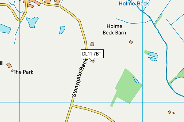 DL11 7BT map - OS VectorMap District (Ordnance Survey) DL11 7BT map - OS VectorMap District (Ordnance Survey)