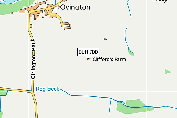 DL11 7DD map - OS VectorMap District (Ordnance Survey) DL11 7DD map - OS VectorMap District (Ordnance Survey)