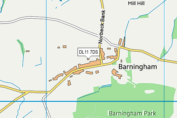 DL11 7DS map - OS VectorMap District (Ordnance Survey) DL11 7DS map - OS VectorMap District (Ordnance Survey)