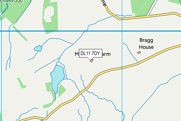 DL11 7DY map - OS VectorMap District (Ordnance Survey) DL11 7DY map - OS VectorMap District (Ordnance Survey)
