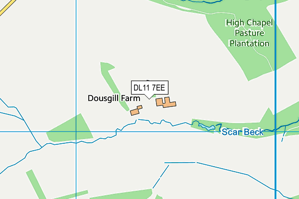 DL11 7EE map - OS VectorMap District (Ordnance Survey) DL11 7EE map - OS VectorMap District (Ordnance Survey)