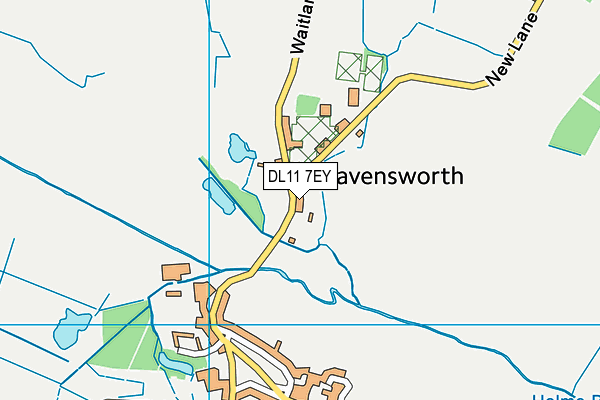 DL11 7EY map - OS VectorMap District (Ordnance Survey) DL11 7EY map - OS VectorMap District (Ordnance Survey)