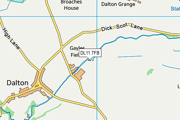 DL11 7FB map - OS VectorMap District (Ordnance Survey) DL11 7FB map - OS VectorMap District (Ordnance Survey)