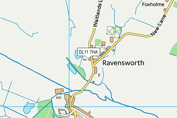 DL11 7HA map - OS VectorMap District (Ordnance Survey) DL11 7HA map - OS VectorMap District (Ordnance Survey)