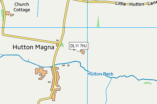 DL11 7HJ map - OS VectorMap District (Ordnance Survey) DL11 7HJ map - OS VectorMap District (Ordnance Survey)