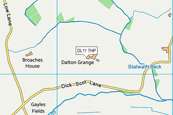 DL11 7HP map - OS VectorMap District (Ordnance Survey) DL11 7HP map - OS VectorMap District (Ordnance Survey)