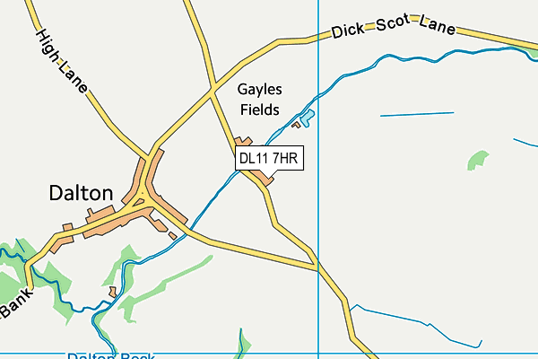 DL11 7HR map - OS VectorMap District (Ordnance Survey) DL11 7HR map - OS VectorMap District (Ordnance Survey)