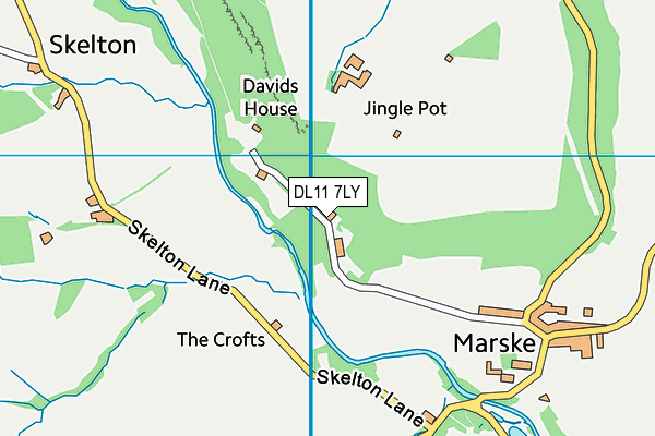 DL11 7LY map - OS VectorMap District (Ordnance Survey) DL11 7LY map - OS VectorMap District (Ordnance Survey)