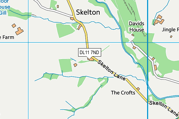 DL11 7ND map - OS VectorMap District (Ordnance Survey) DL11 7ND map - OS VectorMap District (Ordnance Survey)
