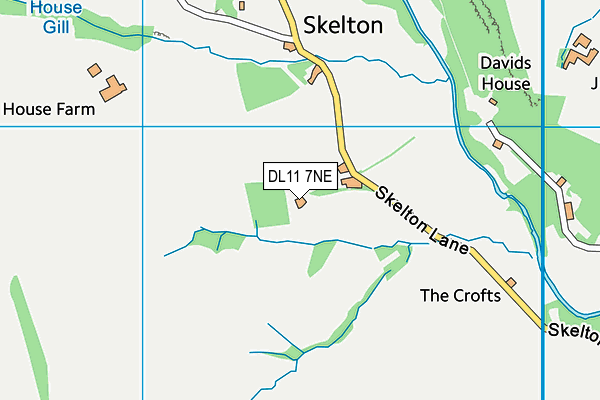 DL11 7NE map - OS VectorMap District (Ordnance Survey) DL11 7NE map - OS VectorMap District (Ordnance Survey)