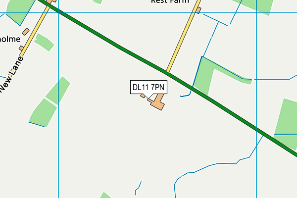 DL11 7PN map - OS VectorMap District (Ordnance Survey) DL11 7PN map - OS VectorMap District (Ordnance Survey)