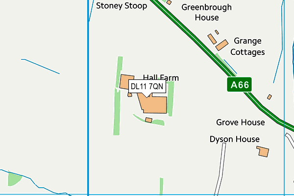 DL11 7QN map - OS VectorMap District (Ordnance Survey) DL11 7QN map - OS VectorMap District (Ordnance Survey)