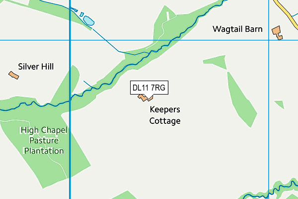 DL11 7RG map - OS VectorMap District (Ordnance Survey) DL11 7RG map - OS VectorMap District (Ordnance Survey)