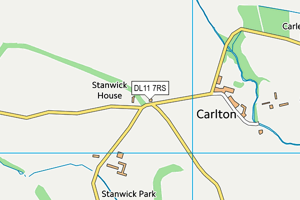 DL11 7RS map - OS VectorMap District (Ordnance Survey) DL11 7RS map - OS VectorMap District (Ordnance Survey)
