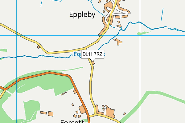DL11 7RZ map - OS VectorMap District (Ordnance Survey) DL11 7RZ map - OS VectorMap District (Ordnance Survey)