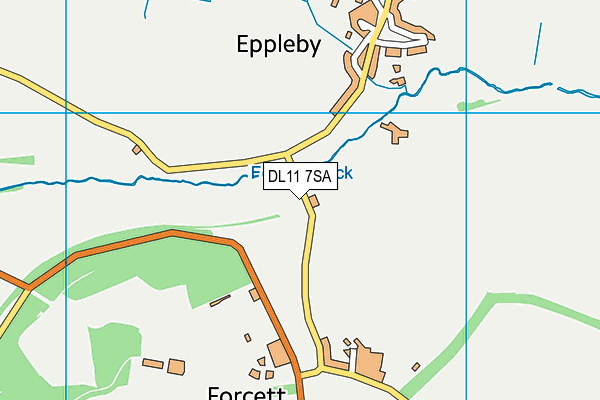 DL11 7SA map - OS VectorMap District (Ordnance Survey) DL11 7SA map - OS VectorMap District (Ordnance Survey)