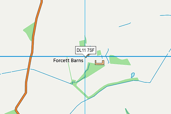 DL11 7SF map - OS VectorMap District (Ordnance Survey) DL11 7SF map - OS VectorMap District (Ordnance Survey)