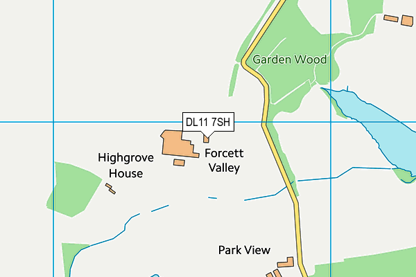 DL11 7SH map - OS VectorMap District (Ordnance Survey) DL11 7SH map - OS VectorMap District (Ordnance Survey)
