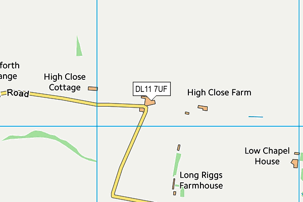 DL11 7UF map - OS VectorMap District (Ordnance Survey) DL11 7UF map - OS VectorMap District (Ordnance Survey)