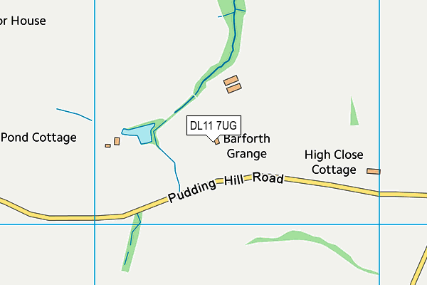 DL11 7UG map - OS VectorMap District (Ordnance Survey) DL11 7UG map - OS VectorMap District (Ordnance Survey)