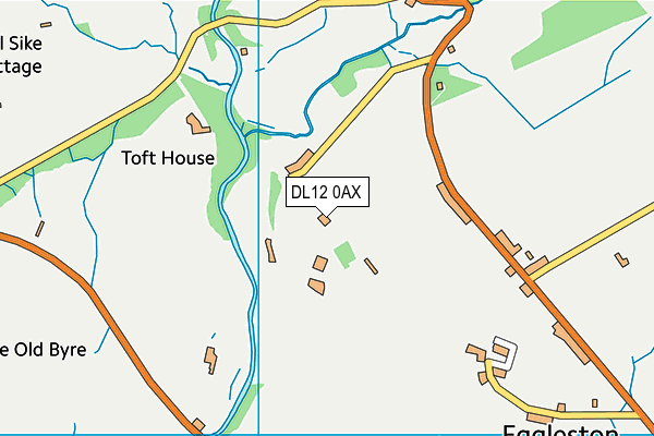 DL12 0AX map - OS VectorMap District (Ordnance Survey) DL12 0AX map - OS VectorMap District (Ordnance Survey)