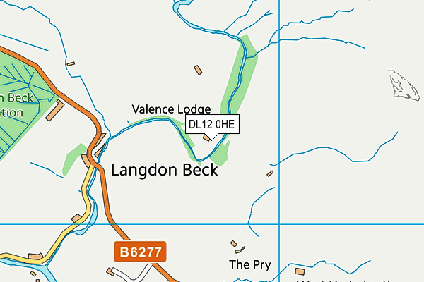 DL12 0HE map - OS VectorMap District (Ordnance Survey) DL12 0HE map - OS VectorMap District (Ordnance Survey)