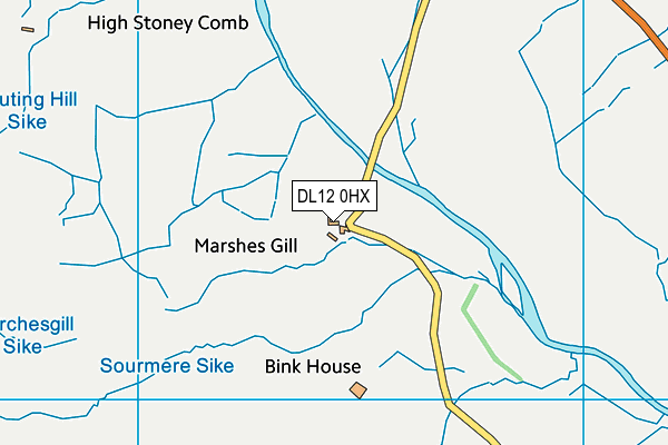 DL12 0HX map - OS VectorMap District (Ordnance Survey) DL12 0HX map - OS VectorMap District (Ordnance Survey)