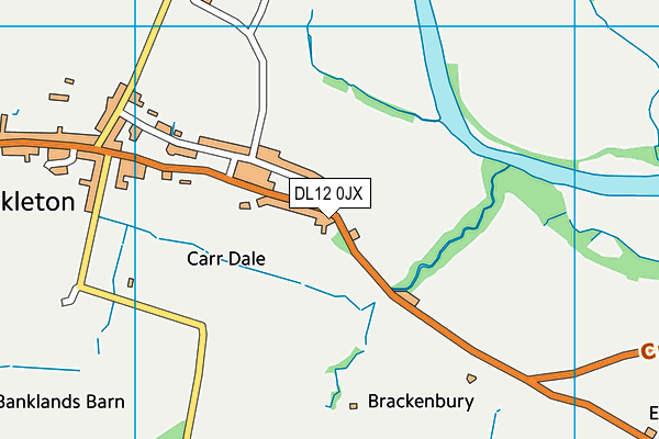 DL12 0JX map - OS VectorMap District (Ordnance Survey) DL12 0JX map - OS VectorMap District (Ordnance Survey)