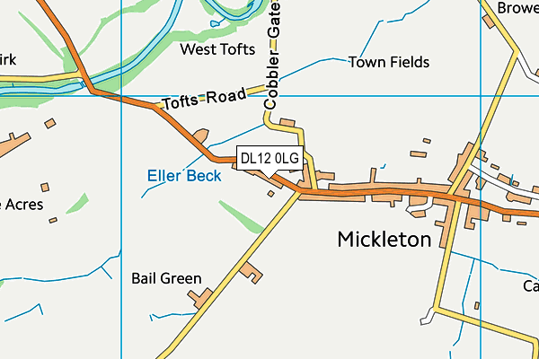 DL12 0LG map - OS VectorMap District (Ordnance Survey) DL12 0LG map - OS VectorMap District (Ordnance Survey)