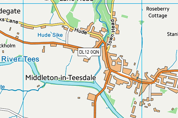DL12 0QN map - OS VectorMap District (Ordnance Survey) DL12 0QN map - OS VectorMap District (Ordnance Survey)