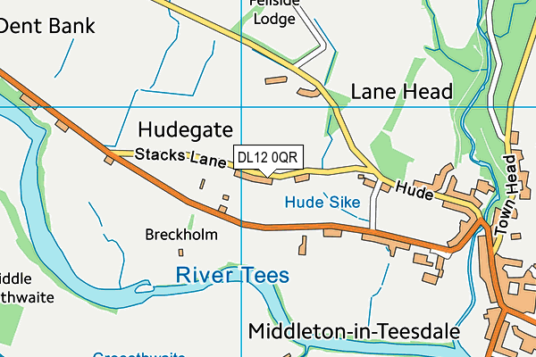 DL12 0QR map - OS VectorMap District (Ordnance Survey)