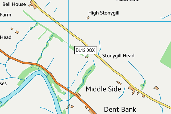 DL12 0QX map - OS VectorMap District (Ordnance Survey) DL12 0QX map - OS VectorMap District (Ordnance Survey)