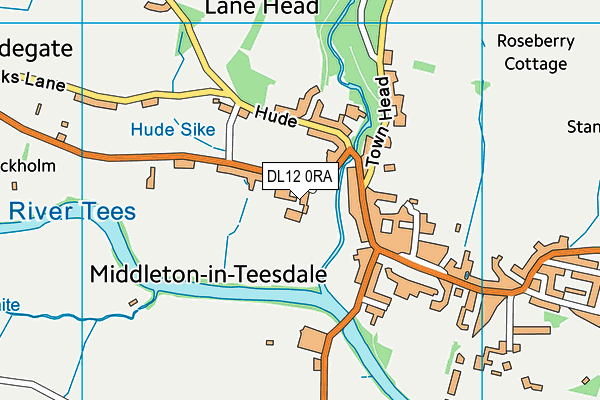 DL12 0RA map - OS VectorMap District (Ordnance Survey) DL12 0RA map - OS VectorMap District (Ordnance Survey)