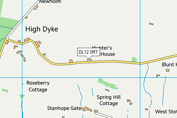 DL12 0RT map - OS VectorMap District (Ordnance Survey)