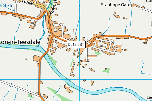 DL12 0ST map - OS VectorMap District (Ordnance Survey) DL12 0ST map - OS VectorMap District (Ordnance Survey)