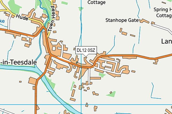 DL12 0SZ map - OS VectorMap District (Ordnance Survey) DL12 0SZ map - OS VectorMap District (Ordnance Survey)