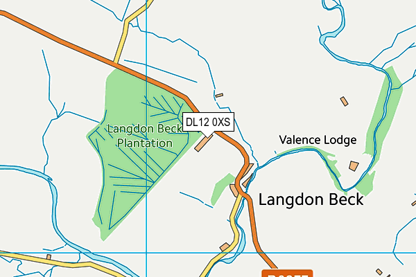 DL12 0XS map - OS VectorMap District (Ordnance Survey) DL12 0XS map - OS VectorMap District (Ordnance Survey)